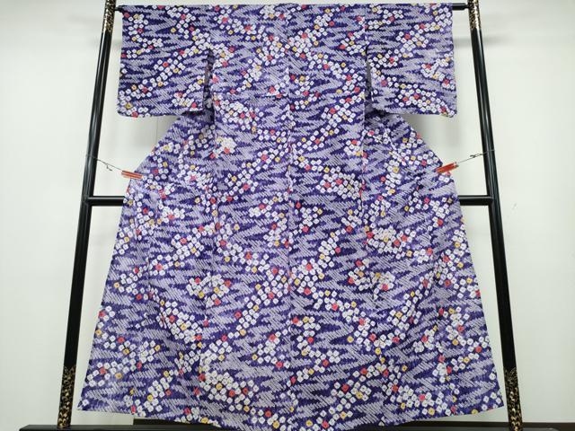 平和屋着物∴夏物　浴衣　有松鳴海絞り　霞吉祥文　綿　逸品　CABA0691ng