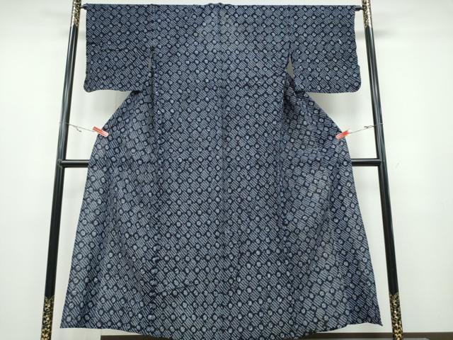 平和屋着物∴夏物 浴衣 有松鳴海絞り 幾何学文様 綿 逸品 CABA0701ng
