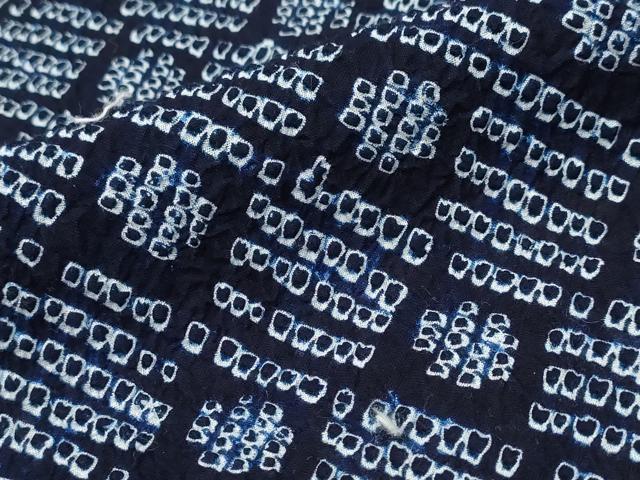 平和屋着物∴夏物 浴衣 有松鳴海絞り 幾何学文様 綿 逸品 CABA0701ng