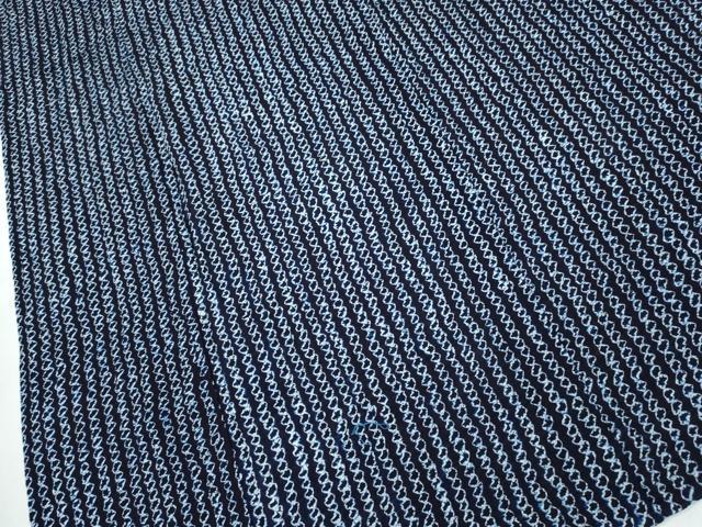 平和屋着物∴夏物 浴衣 有松鳴海絞り よろけ縞 綿 逸品 CABA0703ng