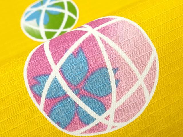 平和屋着物∴夏物 浴衣 子供 綿紅梅 毬 舞桜 綿 逸品 未使用 CABA0706ng