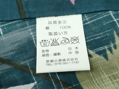 平和屋着物∴夏物 浴衣 結び紐花尽くし 綿 逸品 未使用 CABA0710ng