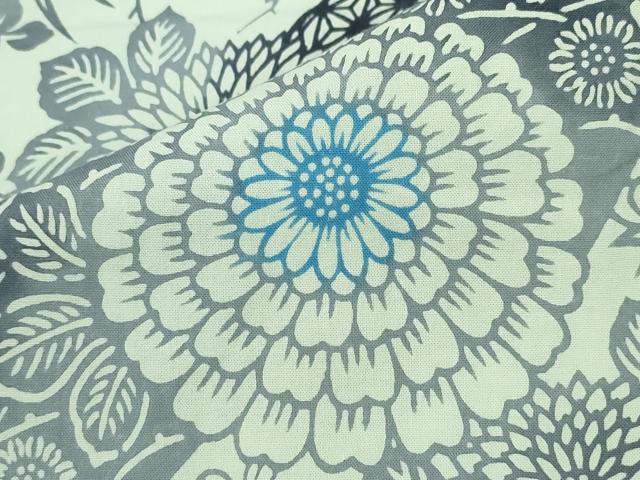 平和屋着物∴夏物 浴衣 型染め 地紙菊花文 綿 逸品 CABA0713ng