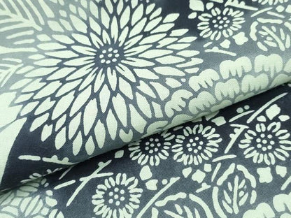 平和屋着物∴夏物 浴衣 型染め 地紙菊花文 綿 逸品 CABA0713ng