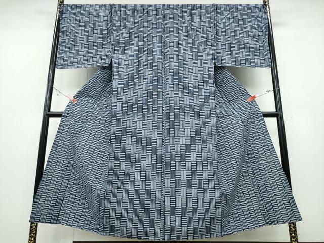 平和屋着物∴夏物 男性 浴衣 網代文様 綿 逸品 未使用 CABA0715ng