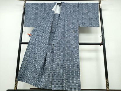 平和屋着物∴夏物 男性 浴衣 網代文様 綿 逸品 未使用 CABA0715ng