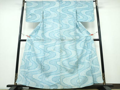 平和屋着物∴夏物 浴衣 有松鳴海絞り 流水文 綿 逸品 CABA0720ng