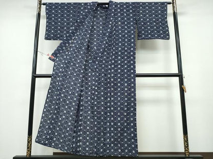 平和屋着物∴夏物 浴衣 有松鳴海絞り 丸重ね吉祥文 綿 逸品 CABA0731ng