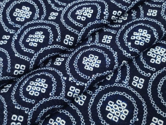 平和屋着物∴夏物 浴衣 有松鳴海絞り 丸重ね吉祥文 綿 逸品 CABA0731ng
