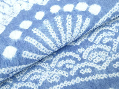 平和屋着物∴夏物 浴衣 有松鳴海絞り 立波吉祥文 綿 逸品 未使用 CABA0734ng