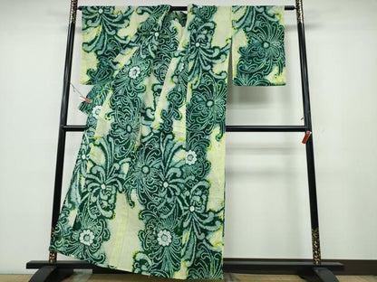 平和屋着物∴夏物 浴衣 有松鳴海絞り 乱菊 綿 逸品 未使用 CABA0737ng