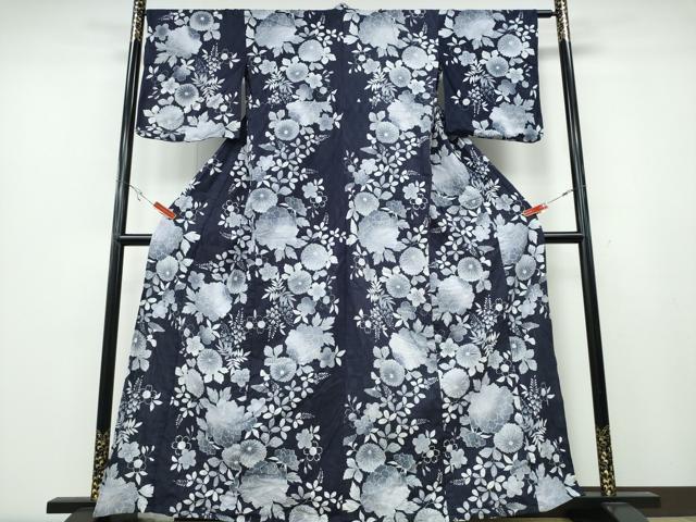平和屋着物∴夏物　浴衣　草花尽くし　綿　逸品　CABA0741ng 平和屋着物∴夏物 浴衣 草花尽くし 綿 逸品 CABA0741ng