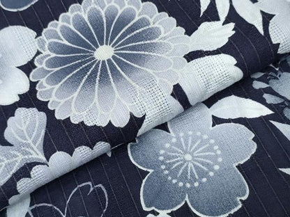 平和屋着物∴夏物 浴衣 草花尽くし 綿 逸品 CABA0741ng