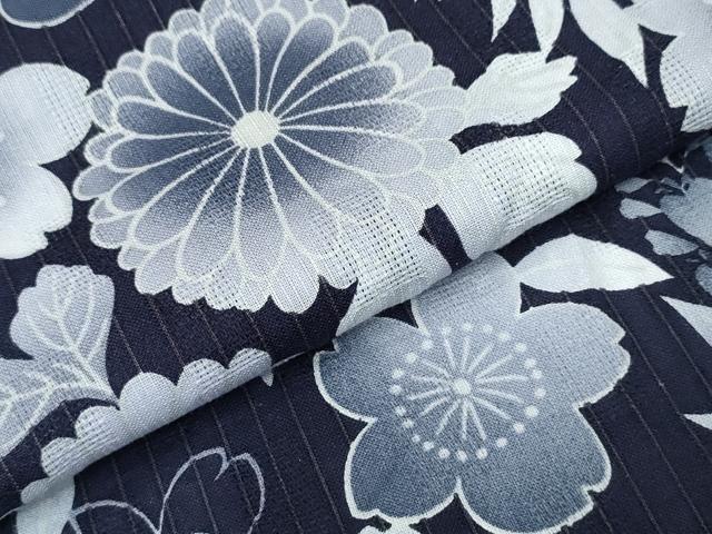 平和屋着物∴夏物 浴衣 草花尽くし 綿 逸品 CABA0741ng