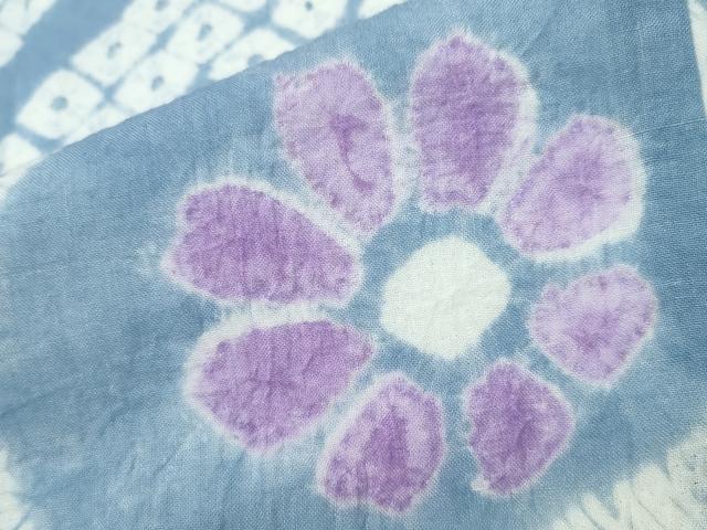 平和屋着物∴夏物 浴衣 有松鳴海絞り 菱番傘花文 綿 逸品 CABA0744ng