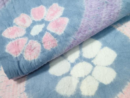 平和屋着物∴夏物 浴衣 有松鳴海絞り 菱番傘花文 綿 逸品 CABA0744ng