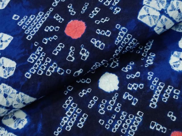 平和屋着物∴夏物 浴衣 有松鳴海絞り 舞花間道 綿 逸品 CABA0750ng