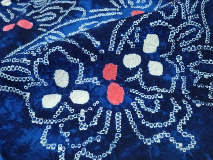 平和屋着物∴夏物 浴衣 有松鳴海絞り 舞蝶文 綿 逸品 CABA0762ng