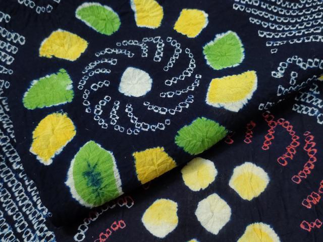 平和屋着物∴夏物 浴衣 有松鳴海絞り 舞菊尽くし 綿 逸品 CABA0767ng