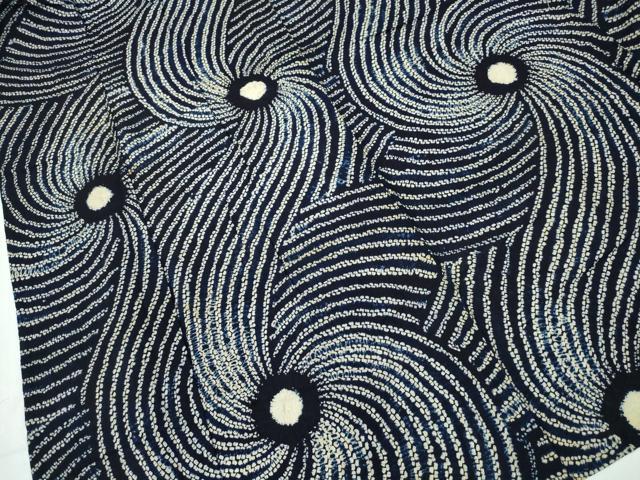 平和屋着物∴夏物 浴衣 有松鳴海絞り 立波文 綿 逸品 CABA0769ng