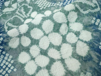 平和屋着物∴夏物　浴衣　有松鳴海絞り　紫陽花　綿　逸品　CABA0771ng
