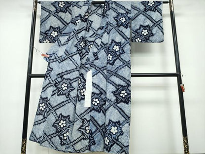 平和屋着物∴夏物 浴衣 有松鳴海絞り 舞花文 綿 逸品 CABA0773ng
