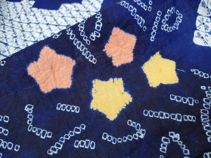 平和屋着物∴夏物 浴衣 有松鳴海絞り 流水花束文 綿 逸品 未使用 CABA0780ng