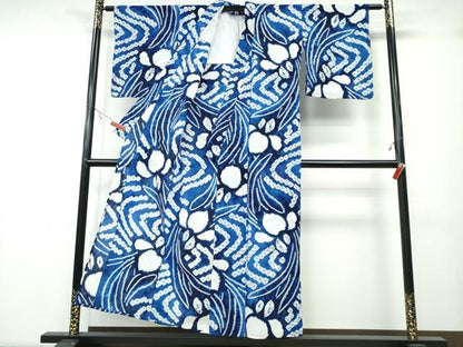 平和屋着物∴夏物 浴衣 有松鳴海絞り 杜若 綿 逸品 CABA0785ng