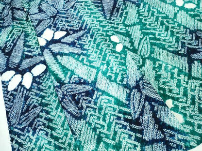 平和屋着物∴夏物 浴衣 有松鳴海絞り 笹竹文 綿 逸品 CABA0786ng