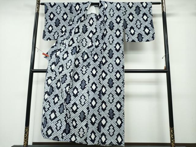平和屋着物∴夏物 浴衣 有松鳴海絞り 松川菱吉祥文 綿 逸品 CABA0787ng