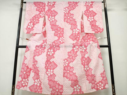 平和屋着物∴夏物 浴衣 有松鳴海絞り 舞花文 綿 逸品 CABA0791ng