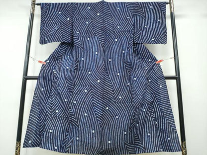 平和屋着物∴夏物 浴衣 有松鳴海絞り 吉祥丸文 綿 逸品 CABA0794ng