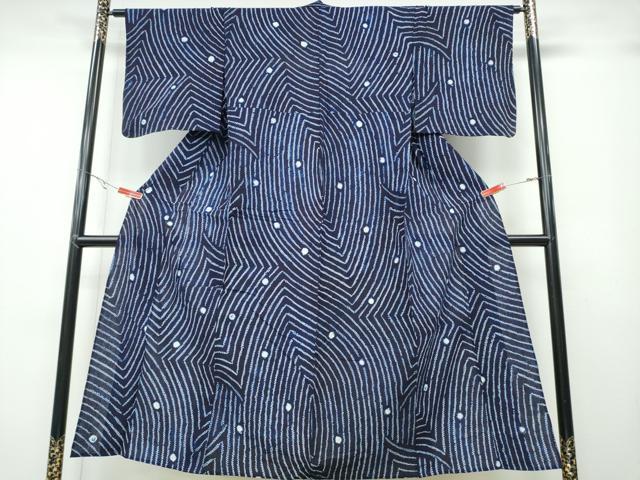 平和屋着物∴夏物 浴衣 有松鳴海絞り 吉祥丸文 綿 逸品 CABA0794ng