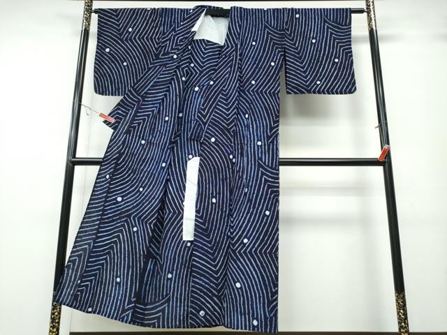 平和屋着物∴夏物 浴衣 有松鳴海絞り 吉祥丸文 綿 逸品 CABA0794ng