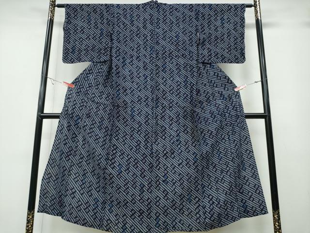 平和屋着物∴夏物 浴衣 有松鳴海絞り 菱吉祥文 綿 逸品 CABA0795ng