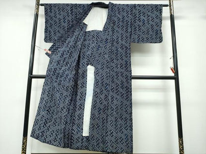 平和屋着物∴夏物 浴衣 有松鳴海絞り 菱吉祥文 綿 逸品 CABA0795ng