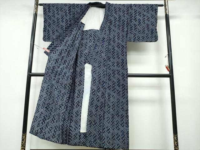 平和屋着物∴夏物 浴衣 有松鳴海絞り 菱吉祥文 綿 逸品 CABA0795ng