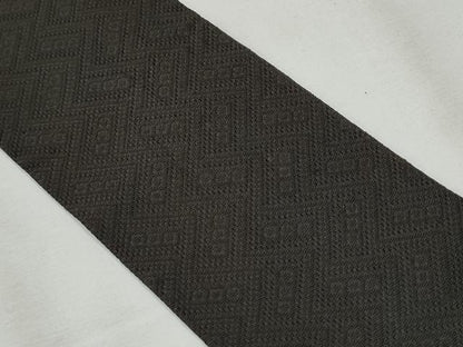 平和屋着物●男性　角帯　吉祥間道　憲法黒茶色　正絹　逸品　CABA0942hy
