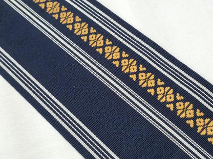 平和屋着物●男性　本場筑前博多織　角帯　献上　正絹　逸品　CABA0943hy