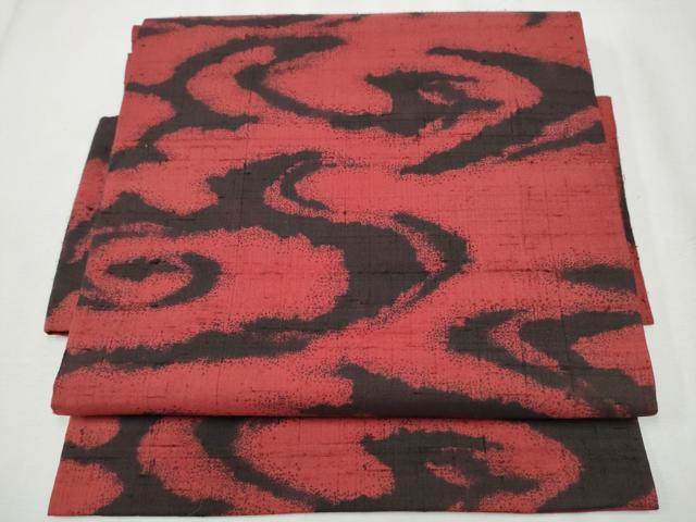 平和屋着物●つけ帯　紬地　流水文　正絹　逸品　CABA0946hy