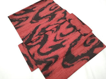 平和屋着物●つけ帯　紬地　流水文　正絹　逸品　CABA0946hy