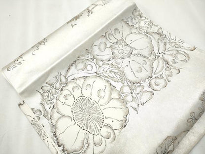 平和屋着物●西洞院辻が花 大脇一心 つけ帯 辻が花 引箔 正絹 逸品 CABA0950hy