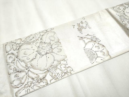 平和屋着物●西洞院辻が花 大脇一心 つけ帯 辻が花 引箔 正絹 逸品 CABA0950hy