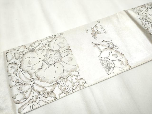 平和屋着物●西洞院辻が花 大脇一心 つけ帯 辻が花 引箔 正絹 逸品 CABA0950hy