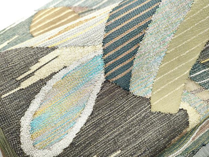 平和屋着物▽スリーシーズン 春夏秋 つけ帯 すくい織 束ね熨斗文 正絹 逸品 CABA0951hy