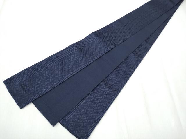 平和屋着物●男性 本場筑前博多織 角帯 献上 黒紅色 正絹 逸品 未使用 CABA0969hy