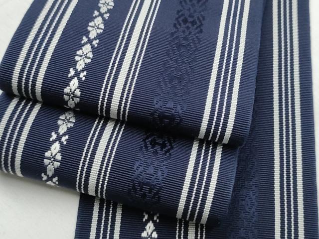 平和屋着物●男性 本場筑前博多織 角帯 献上 正絹 逸品 CABA0980hy