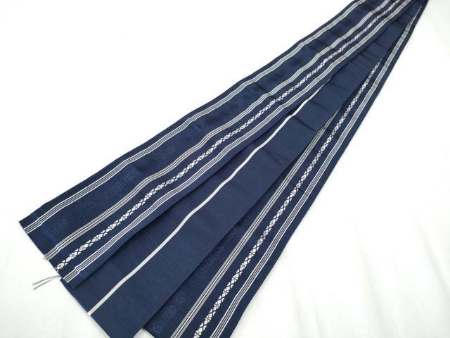 平和屋着物●男性　本場筑前博多織　角帯　献上　証紙付き　正絹　逸品　CABA1009hy