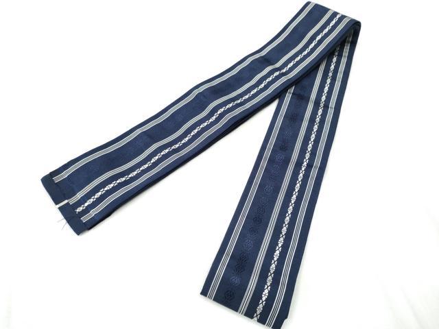 平和屋着物●男性　本場筑前博多織　角帯　献上　証紙付き　正絹　逸品　CABA1009hy