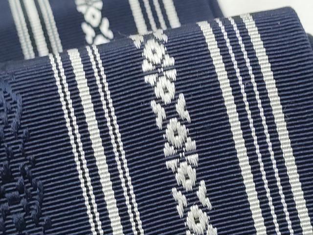 平和屋着物●男性　本場筑前博多織　角帯　献上　証紙付き　正絹　逸品　CABA1011hy